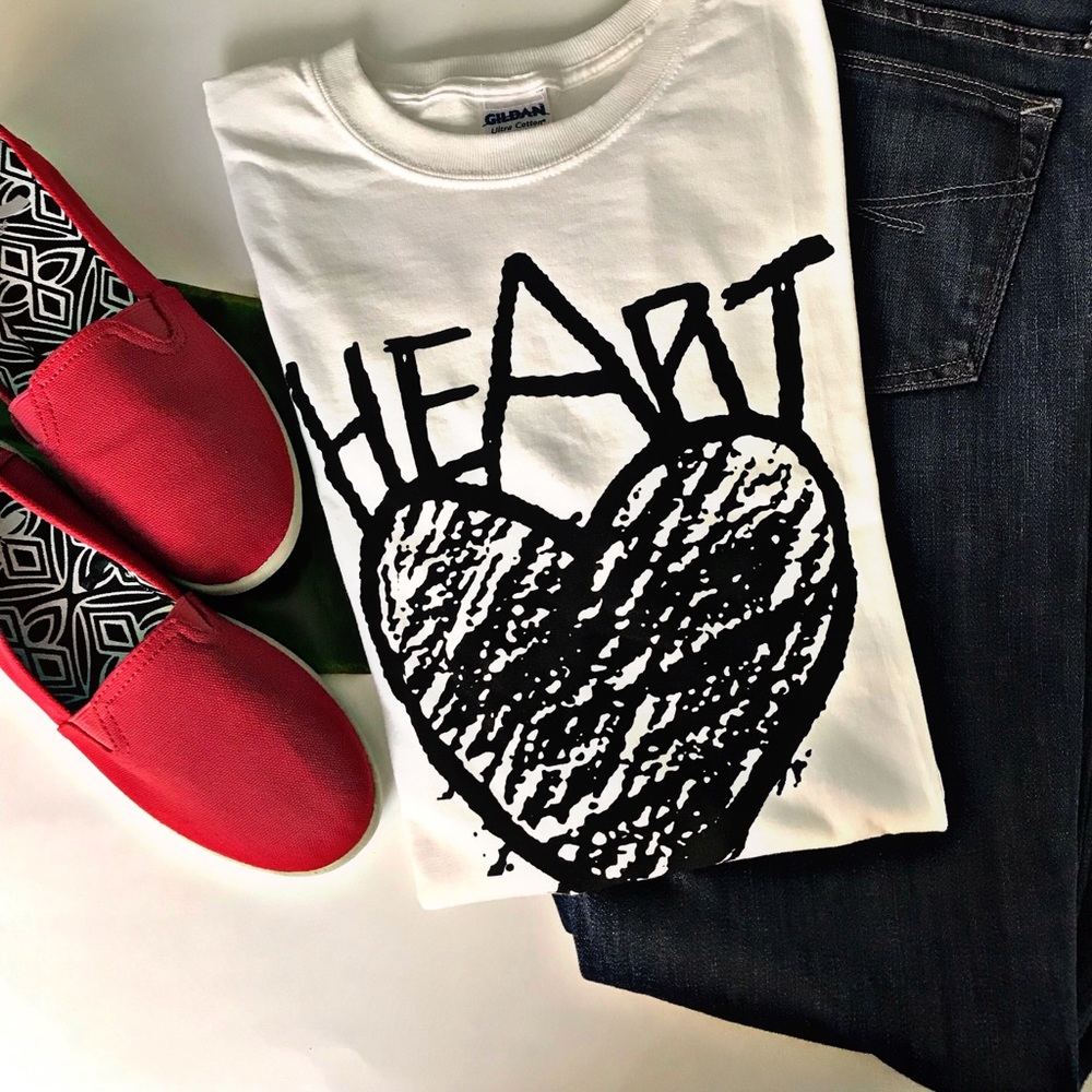 White Heart Tee